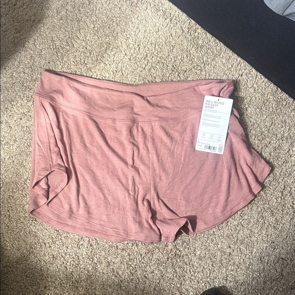 Athleta Well Rested Ribbed Short Sleep Pink Size Large - Picture 2 of 3